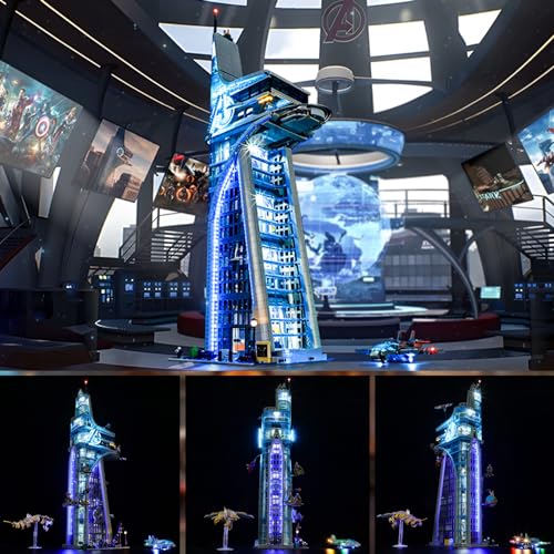 YEABRICKS LED Light for Lego-76269 Marvel Avengers Tower Building Blocks Model (Lego Set NOT Included), Multi-coloured, Small - Image 3
