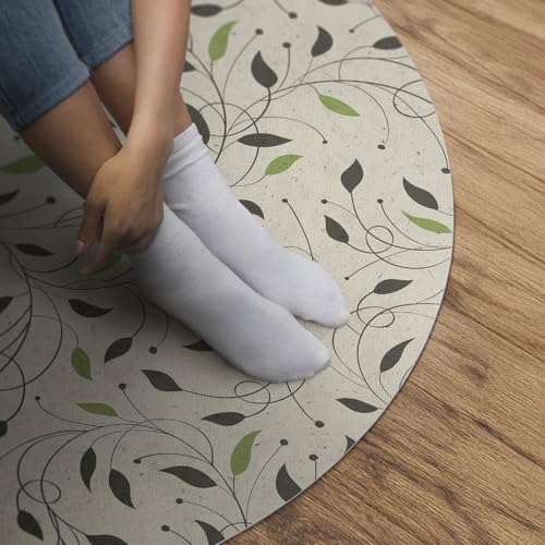 Tapis vinyle résistant à la rayure ø140 cm étanche pour cuisine