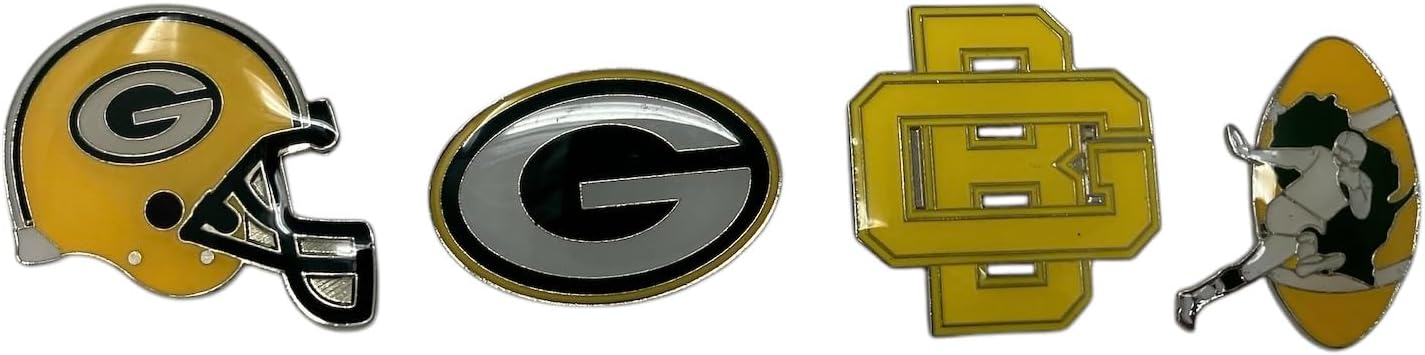 NFL Green Bay Packers Sports Team Logo 4 Pin Set Franchise Timeline Collectible Throwback