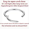 Silver Nose Rings 16 Gauge Hoop Earrings For Women - 16g Nose Hoop Septum Jewelry Surgical Steel Septum Clicker Lip Rings - 10mm 2pcs #1
