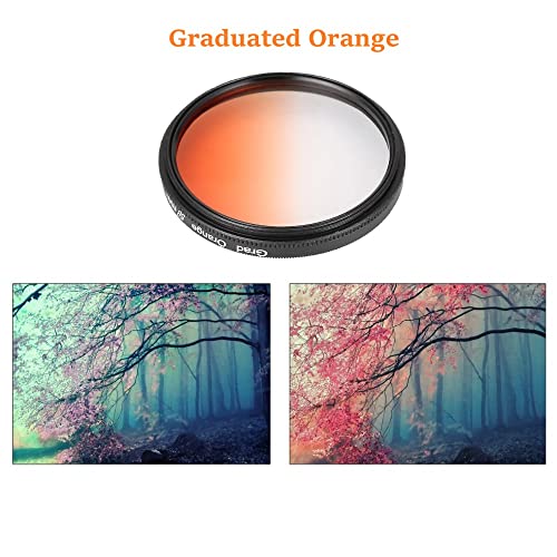 Filtros de color graduados para cámara de 77 mm, naranja, morado, gris, juego de filtros graduados para Canon RF 50 mm f/1.2L USM - imagen 2