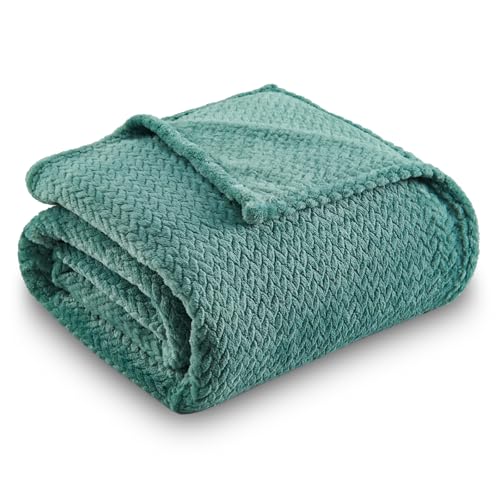 NEWCOSPLAY Fleece Leaves Pattern Twin Blanket, Light Teal, 60"x80" by NEWCOSPLAY - Used condition - Image 9