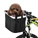 Lixada Bicycle Front Basket Folding Removable Bike Handlebar Basket Pet Cat Dog Carrier Bag Aluminum Frame Top Handles