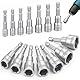 14 Stück Magnete Stecknuss Set,6-19mm Nuss Set, Sechskant Bit Set, für Bohrmaschine Oder Schraubendreher (Chrom Vanadium Stahl)