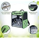 Baoz Bird Backpack,Bird Carrier Bag with 2PCS Food Bowl Adjustble Standing Perch and Tray Travel Bird Cage Portable Bird Travel Bag Parrot Carrier for Birds Parrots - Image 3