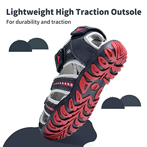 Apakowa Kid's Boy's Girl's Soft Sole Close Toe Sport Beach Sandals (Toddler/Little Kid) - Image 6