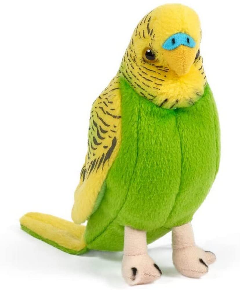 Buy Living Nature Green Budgerigar with Sound, Realistic Soft Cuddly