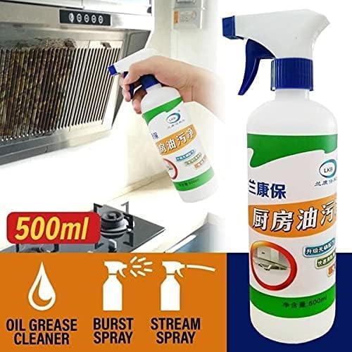 DUKAAN 500Ml Kitchen Cleaner Spray Oil & Grease Stain Remover For Gas Stove, Chimney BBQ Exhaust Fan Non-Flammable Nontoxic Magic Degreaser Liquid Spray for Grill & Home glow all surface cleaner spray - Image 8 thumbnail