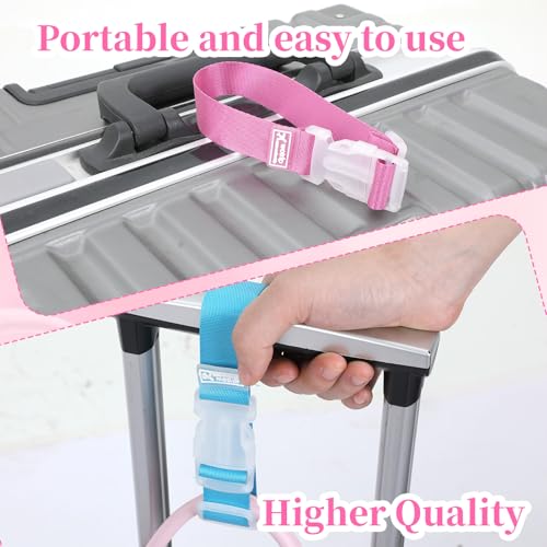Image of 4 PCS Luggage Straps for Suitcases, Luggage Connector Straps for Suitcases Travel Strap for Baggage Portable Travel Belt Suitcase Strap