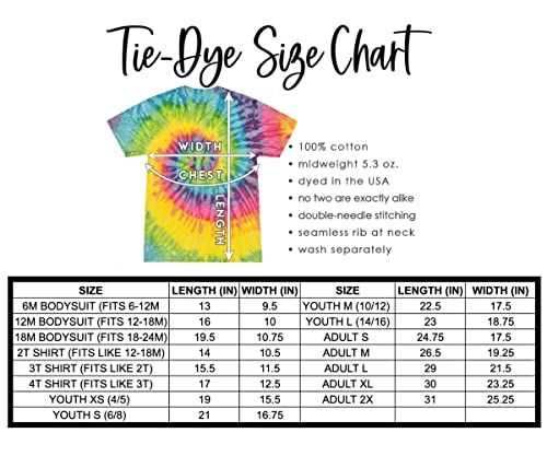 Retro Birthday Girl Tie Dye T-Shirt Pastel Age on Back Matching Family Mom Sister Dad Grandma Vintage Groovy4