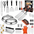 Griddle Accessories Kit, 40PCS Flat Top Grill Accessories Set for Blackstone, Griddle Accessories Set with Basting Cover, Spatula, Scraper, Burger Press, Tongs, Cleaning Kit
