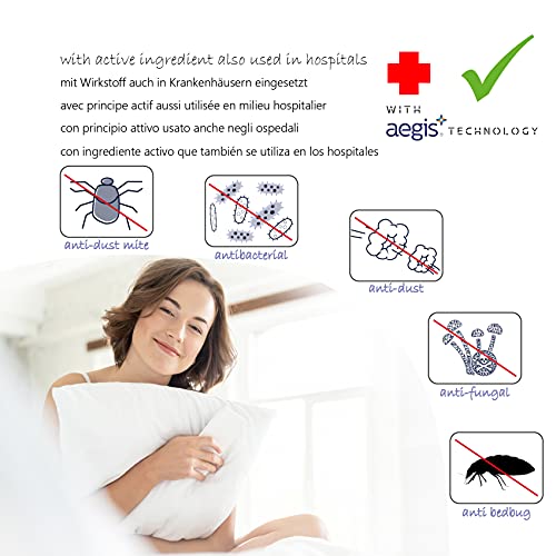 Twillie Pillow Protector 60 x 80 cm Waterproof and Breathable (Pack of 2) Oeko-Tex® Certified, Aegis® Hypoallergenic - Image 3