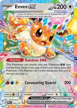 Pokemon - Eevee ex 075/131 – Prismatic Evolutions – Double Rare – Foil Single Card