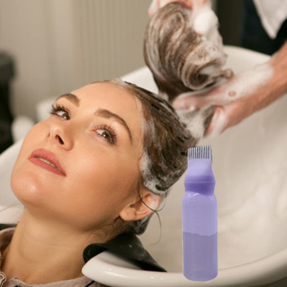 6 Stück Haarfärbe-Applikator-Flaschen Mit Wurzelkamm – 170 Ml, Mit Skala, Für Haarfarbe Zuhause