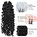 Human Crochet Hair Pre Looped Burmese Curly Feather Crochet Human Hair Extensions 16inch 2Pack 120g Reusable Invisible Pre Separated Crochet Hair For Braiding