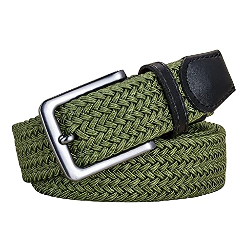 Image of AGEA Elastic Stretch Woven Braided Waist Belt for Men and Women