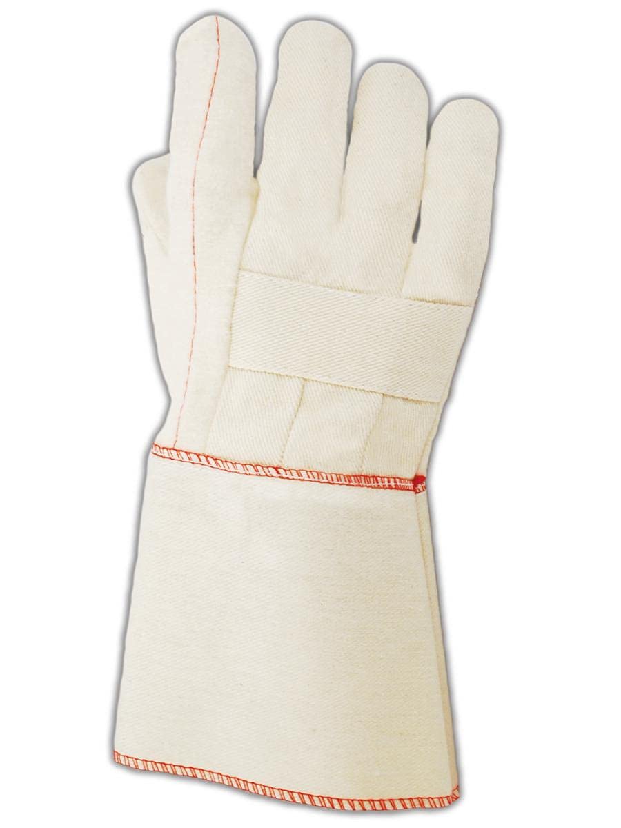Guante Magid y seguridad 95 KGT Magid calentador de cabra 20 oz algodón Lienzo molino caliente Guantes, de hombre (grande), Natural, de hombre (grande) (Pack de 12)