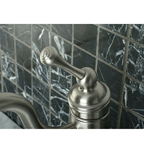 Kingston Brass Kb1428Bl Heritage Vessel Sink Faucet With Optional Cover Plate, Brushed Nickel #TOP1