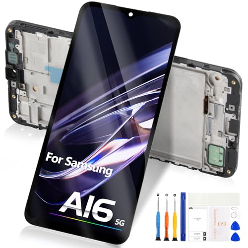 Écran pour Samsung Galaxy A16 5G LCD avec châssis noir SM-A166B