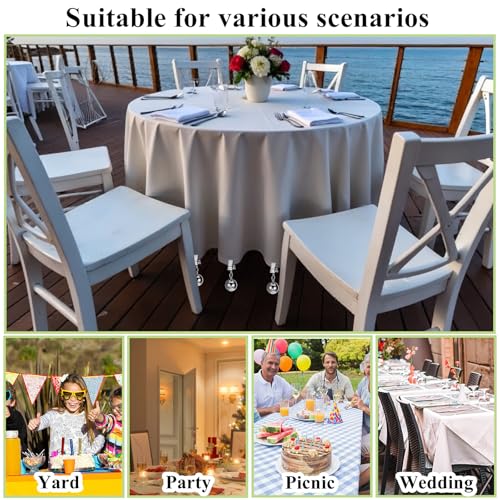 Prasacco 12 Pack Heavy Duty Curtain Weights, Stainless Steel Curtain Weights Drapery Tablecloth Clips for Outdoor Indoor, Keep Curtains Straight, Weigh Down Tablecloths, Flags, Shower Curtains - Thumbnail 6