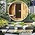 Smartmak Customized Outdoor Wood Barrel Steam Sauna, 2-10 Person Home Traditional Canadian Wooden Spa Room, with DIY Heating Stove, Rocks, Water Bucket, Spoon, Light, for Backyard, Garden, 195 ?