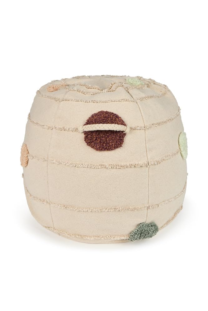 Lorena Canals Puf Infantil Sistema Solar 50Øx45cm - Pouf Infantil - Poufs - Sofa para Nino y Nina - Puff para niños Infantiles - Asiento Puff para niños - Puff Infantil-Puff Salon para niños