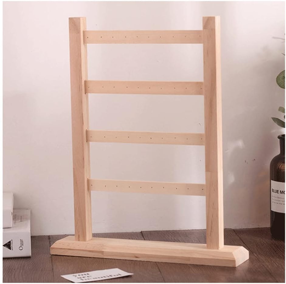 3 Layers Of Wooden Jewelry Display Stand, Earring Stand, Jewelry Display Stand(30 * 6 * 21cm)