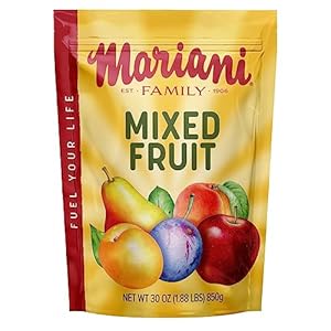 Mariani Mixed Fruit – 30oz Bulk Bag, Dried Fruit Mix No Sugar Added – Pears, Plums, Peaches, Apricots, Apples – American Made Quality Dried Fruit Snacks,Perfect for Trail Mix, Salads, Yogurt, Dessert