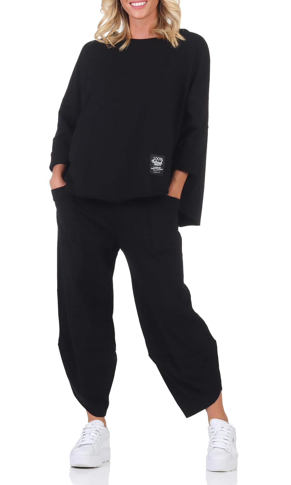 Tuta da jogging da donna, in due pezzi, per il tempo libero e lo sport, tuta da allenamento, tuta con cappuccio e pantaloni 6172