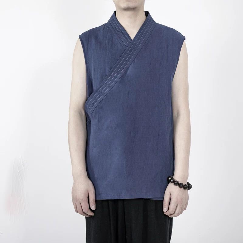 Chaleco Hanfu de lino combate el calor del verano con estilo oriental 5