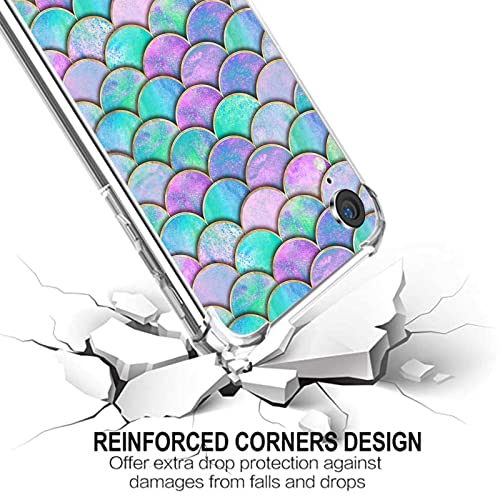 Compatible With Iphone Xr Case, Colorful Shining Mermaid Scale Pattern Magical Fashion Trendy Design For Girl Women, Shockproof Slim Thin And Non-Yellowing Phone Cover For Iphone Xr #TOP1