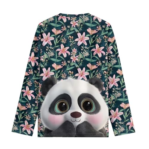 Image of Long Sleeve Shirts for Girls Winter Tops 3-16t Cartoon T Shirts for Fall Clothes