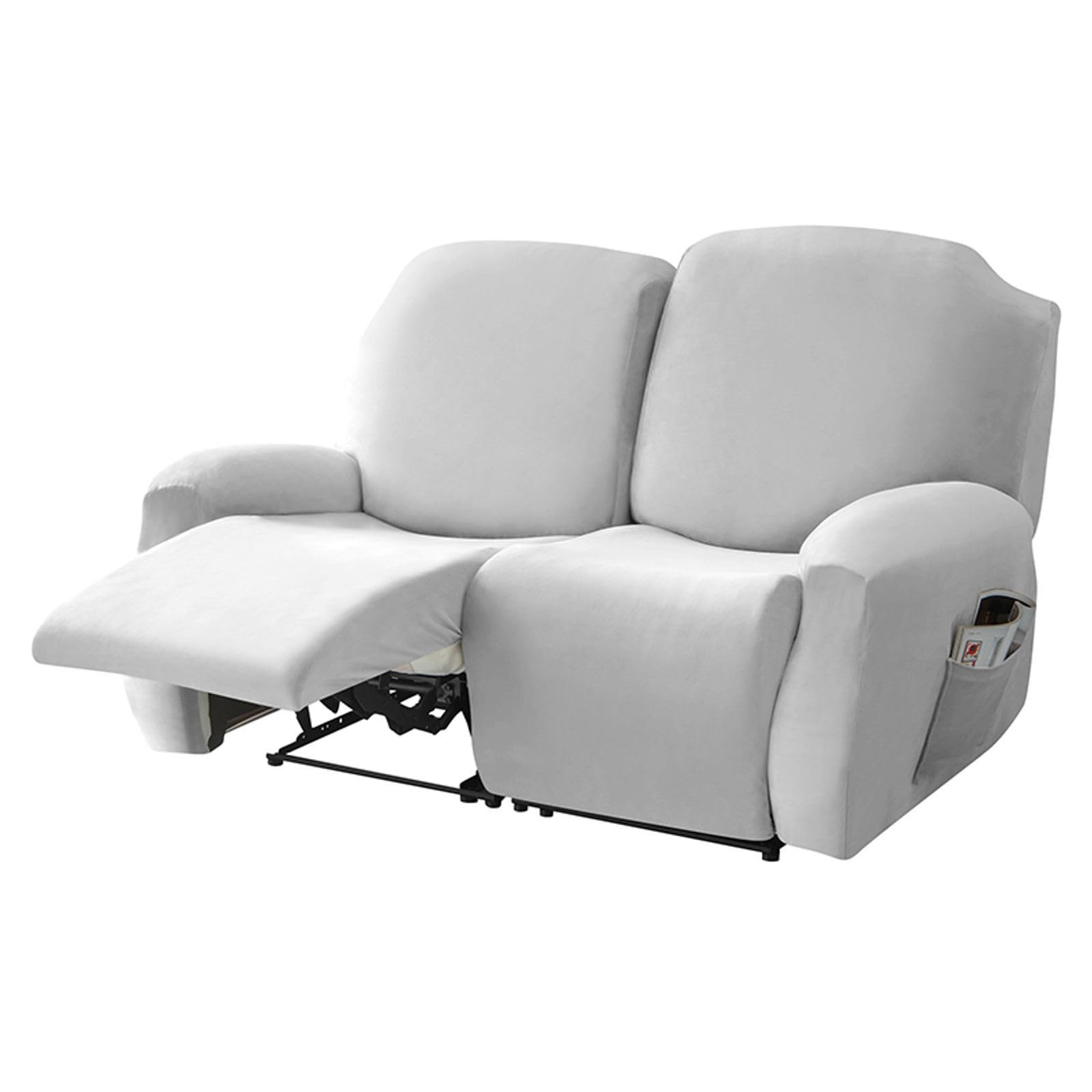 Funda Sillon Relax Reclinable-Gris Claro-2 plazas