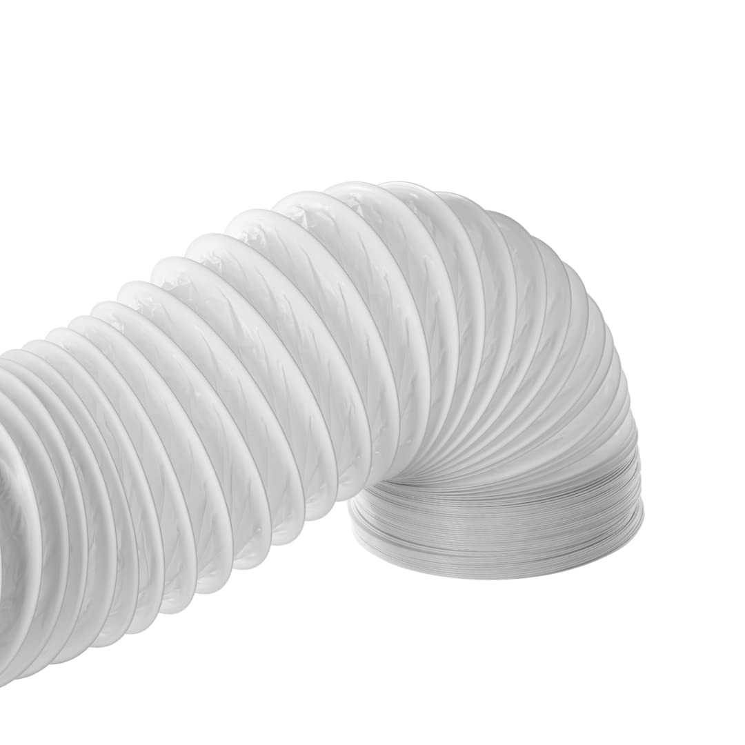 Ø 160mm Conduit d'air Flexible pour Hotte de Cuisine, Climatiseur, Hotte Aspirante, Sèche-linge - 3m Tuyau d'évacuation - Conduit de Ventilation - PVC