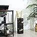 SONGMICS Umbrella Stand, Umbrella Holder for Entryway, with a Detachable Water Drip Tray, 4 Hooks, Steel Square Organizer Freestanding, for Canes Walking Sticks, Black ULUC49B