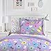 Dream Factory Sweet Butterfly Ultra Soft Microfiber Comforter Set, Purple, Full
