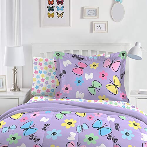 Ensemble doudou Sweet Butterfly ultra doux en microfibre de qualité supérieure violette - 3
