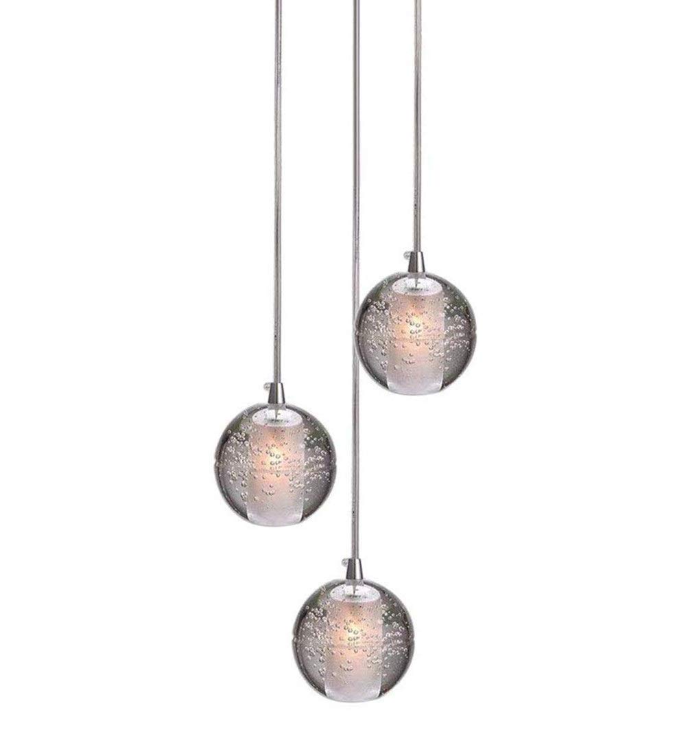 Lustre de cuisine de restaurant avec douille G4 et suspension en cristal