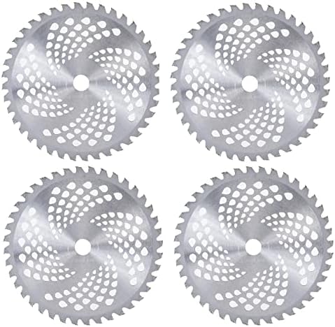 Finderomend 4-Set of 10 x 40T Carbide Tip Brush Blades - Brush Cutter Blade for Cutter, Trimmer, Weed Eater Made from Premium Stainless Steel That Lasts Long (4 pcs)