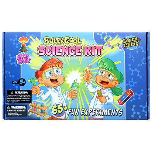Learn & Climb Sciences kit for Kids - l'ensemble Comprend Plus de 65 expériences scientifiques + tag Scientifique nom!