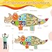 FIIOEOY Dinosaur Activity Wall Busy Board Panels, 11-in-1 Montessori Sensory Wall Panel for Kids, Toddler Learning Activity Center, Perfect for Playroom Daycare Nursery Classroom