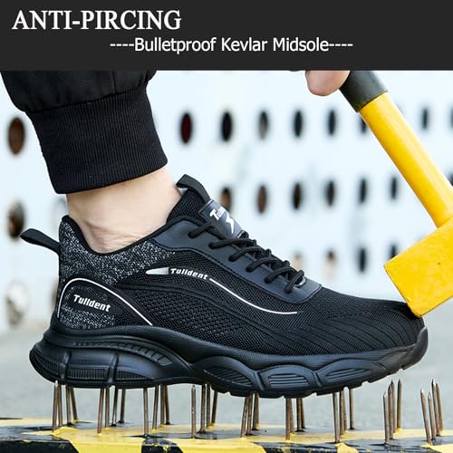 Image of Nutropa Steel Toe Shoes for Men Women Work Safety Footwear Lightweight Breathable Comfortable Industrial Construction Sneakers