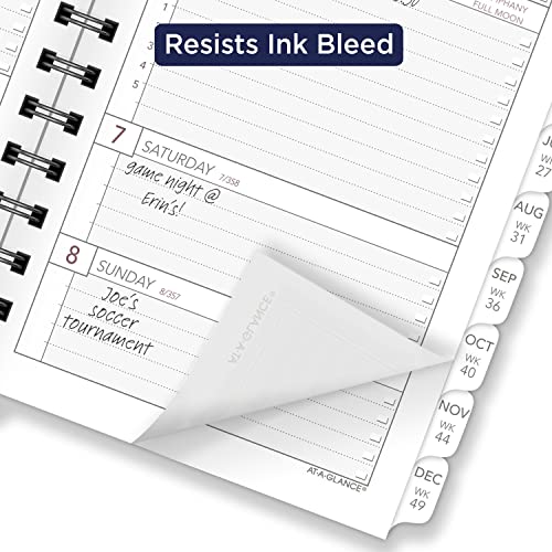 At-A-Glance 2023 Weekly Planner Refill, Hourly, 12068 Day-Timer, 3-1/4" X 6-1/2", Size 2, Pocket Size, Spiral Bound, Monthly Tabs (064-287) #TOP2