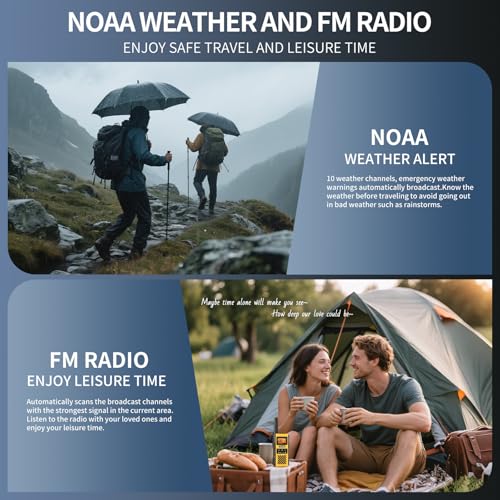 Image of Gaswei G1pro+ IP67 Waterproof Walkie Talkies Long Range for Adults, Two Way radios FM Radio,VOX,SOS & NOAA Weather Alerts,USB-C Rechargeable