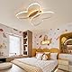 YLFXL LED Deckenleuchte Kinderzimmer 50W Kinderzimmer Lampe Decke Dimmbar, 48cm Kreative Schmetterling Deckenlampe Schlafzimmer Holz Kinderzimmerlampe für Wohnzimmer, Schlafzimmer