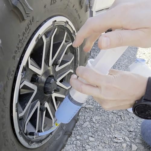 Image of TireJect Off-Road Tubeless Tire Sealant Kit: Fix a Flat Tire & Prevent Flat Tires, Seal Punctures Leaks Dry Rot Thorns Nails Screws, tire Repair Slime, Puncture tire Sealer (40oz, 4-Tire Value Pack)