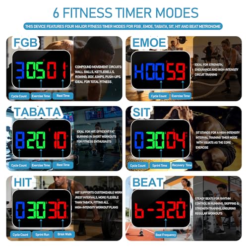 TXL Digital Timer for Classroom, Pomodoro, Gym & Kitchen – Rechargeable Magnetic Countdown Timer, Large LED Display, Loud Alarm, 3 Volume Levels & 3 Brightness Settings - Image 3