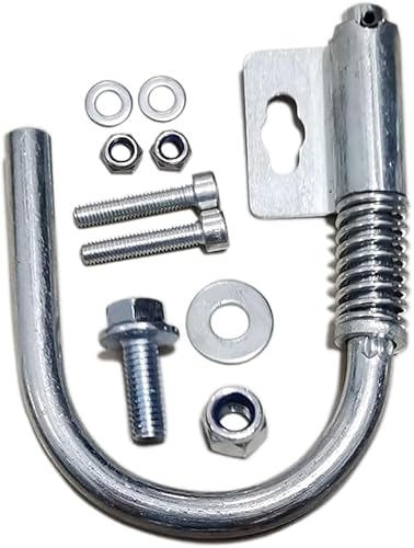 Miniatura 2 de M745RB - Percha retráctil para pistola de uñas con gancho en U con resorte color negro 3 x 1-34 x 4-58 pulgadas