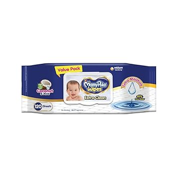 MamyPoko Extra clean wipes with Aloe vera, Pack of 120 wipes - image, photos