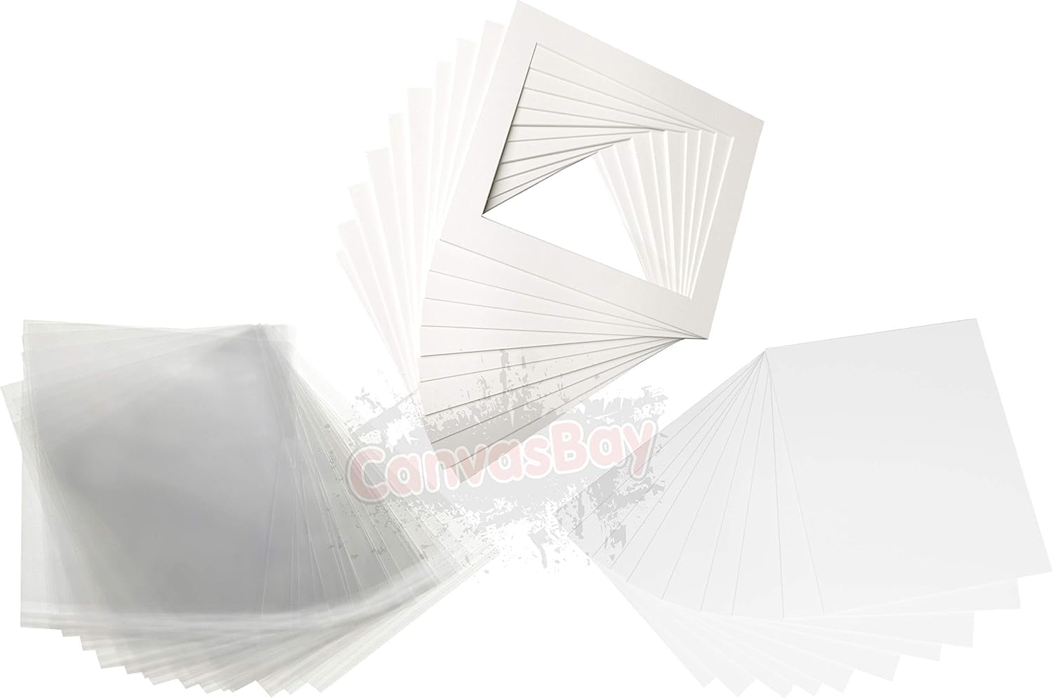 Pack Of 20 Picture,Photo Mounts,Backs And Clear Bags 10x12 To Fit 10"x8